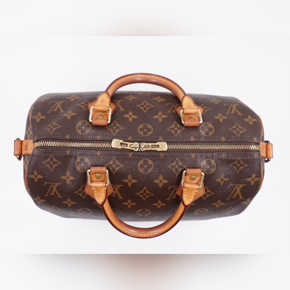 BX47 ❤️ Louis Vuitton Monogram Speedy Bandouliere 30 - Picture 4 of 16